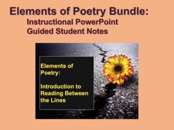 Preview of Elements of Poetry: Introduction to Reading Between the Lines BUNDLE