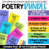 Elements of Poetry Unit - 3rd, 4th and 5th Grade Poetry Bundle