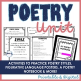 Elements of Poetry Unit, 4th & 5th introduction to poetry 