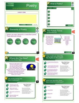 Preview of Elements of Poetry Unit Smart Notebook Lessons
