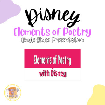 Preview of Elements of Poetry with Disney
