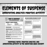 Elements of Suspense Analysis & Annotating - Practice Activity