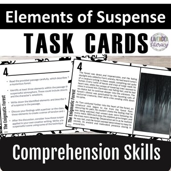 Preview of Elements of Suspense Task Cards