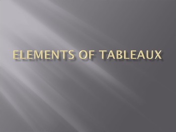 Preview of Elements of Tableau powerpoint