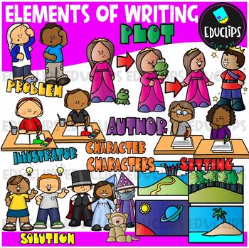 Preview of Elements of Writing (Fiction) {Educlips Clipart}