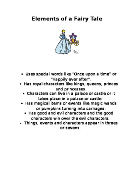 Elements of a Fairy Tale by Ten Below Teacher | TPT