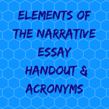 Preview of Elements of a Narrative Essay: Acronyms