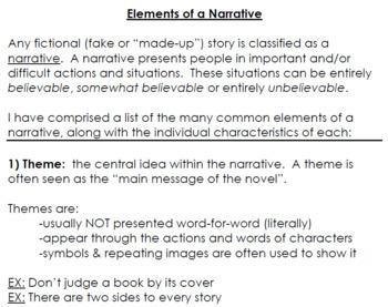 narrative themes list