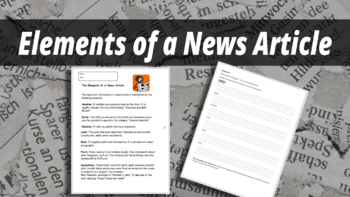 Preview of Elements of a News Article