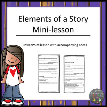 Preview of Story Elements mini-lessons (editable)