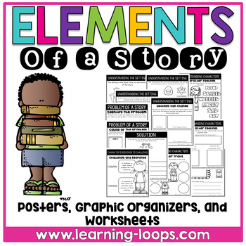 Elements of a Story | Posters, Graphic Organizers, and Worksheets