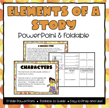 Preview of Elements of a Story Powerpoint & Foldable