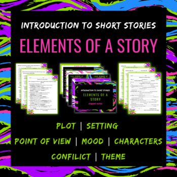Elements of a Story Presentation and Fill-in-the-Blank Student Notes