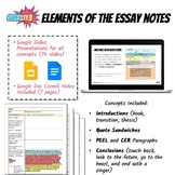 Elements of the Essay Notes Bundle