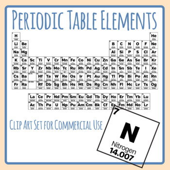 Preview of Elements of the Periodic Table - Individual Elements Science Chemistry Clip Art