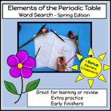 Elements of the Periodic Table Word Search - Spring Edition!