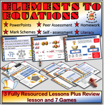 Preview of Elements to Balancing Equations Explained - 3 Lessons + Review Lesson + 7 Games