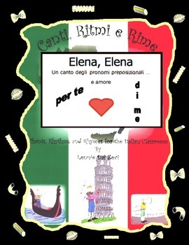 Preview of Italian Prepositional Pronouns (Elena, Elena ) with This Rap-like Chant with MP3