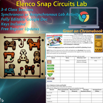 Preview of Elenco Snap Circuits Lab ; EDITABLE, *Key Included* w/ old pdfs