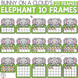 Elephant 10 Frames & 20 Frames Clipart by Bunny On A Cloud