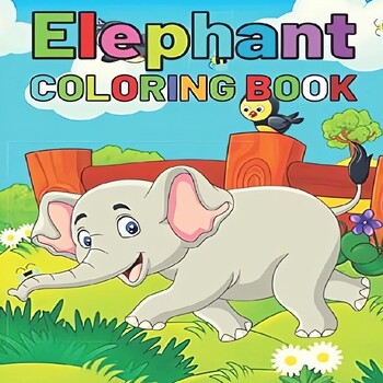 Preview of Elephant Coloring Book:Relaxing, Stress Relieving Unique Designs Coloring Pages.