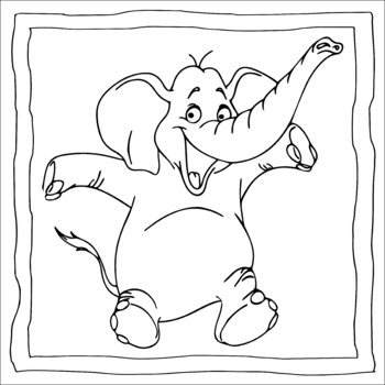 preschool elephant coloring pages