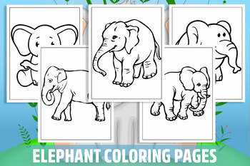 Elephant Coloring Book: Elephant Coloring Book For Kids Ages 4-8, Boys And  Girls Funny Elephants Coloring Pages For Children (Large Print / Paperback)