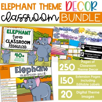 Elephant Complete Classroom Decor BUNDLE By Teacher S Clubhouse   Original 6027865 1 