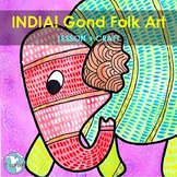India! Gond Folk Art—Indian Elephant No Prep Art Project/C
