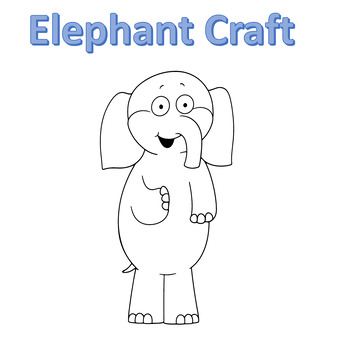 Preview of Elephant Craft Puppet from Elephant and Piggie Chracters  - 4K Quality