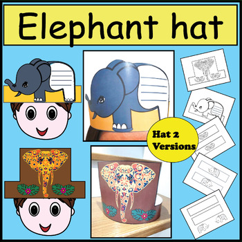 Preview of Elephant Hat Craft Crown Headband /Craft Zoo Animal Activities For Kids