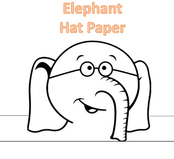 Preview of Elephant Headband from Elephant and Piggie Chracters Paper Hat Crown Craft -4K
