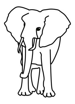 Preview of Elephant Outline