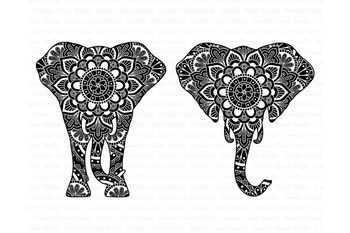 Download Elephant Svg Elephant Head Mandala Svg Files By Doodle Cloud Studio