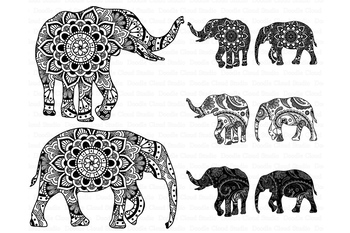 Download Elephant Svg Mandala Svg Elephant Mandala Svg Files By Doodle Cloud Studio