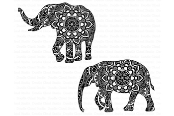 Download Elephant Svg Mandala Svg Elephant Mandala Svg Files By Doodle Cloud Studio