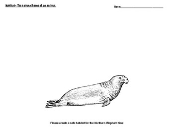 Elephant Seal Habitat by Ed Tech Sears | Teachers Pay Teachers