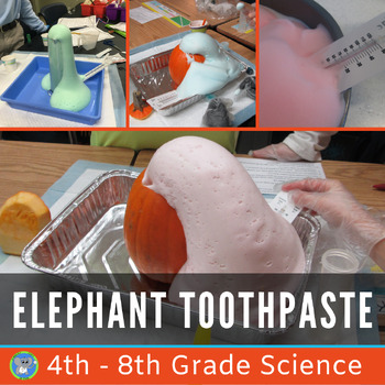 Preview of Elephant Toothpaste | Chemical Change Exothermic Science Experiment