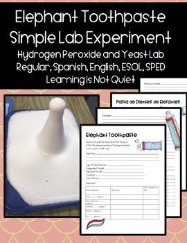 Preview of Elephant Toothpaste (Hydrogen Peroxide/Soap/Yeast Lab) (Spanish, English, SPED)