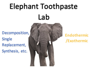 Preview of Elephant Toothpaste Lab