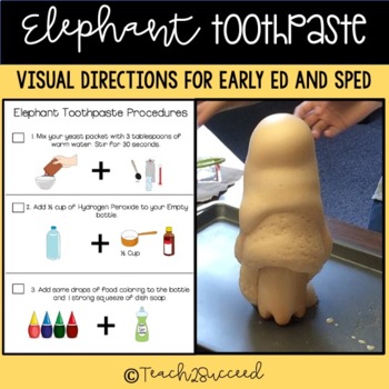 Preview of Elephant Toothpaste Science Experiment for Special Education