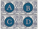 Elephant Tribal Print Word Wall / Leveled Library Labels