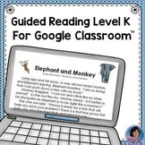 Elephant and Monkey Reading Comprehension Passage for use 