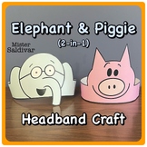 Elephant and Pig Headbands - Crown - Hat Craft (2-in-1)