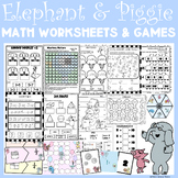 Elephant and Piggie Math worksheets - Games & Activities- 
