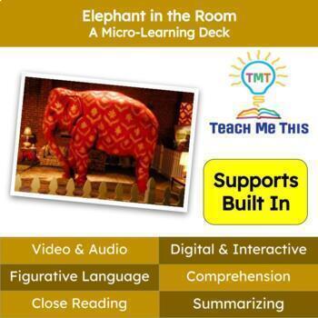 Preview of Elephant in the Room Figurative Language Reading Passage and Activities