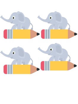 Preview of Elephant name tags