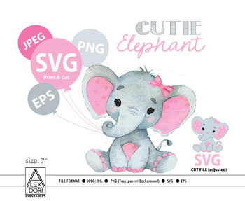 Baby shower Monogram svg files for Silhouette Cut files for cricut Baby elephant Elephant monogram Elephant svg file Chevron elephant