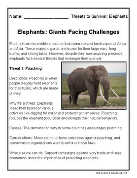 Elephants | Animal Adaptations | Threats to Survival | Article