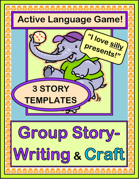 Preview of "Elephant's Birthday Party!" - Writing a Group Story with a Game & Craft